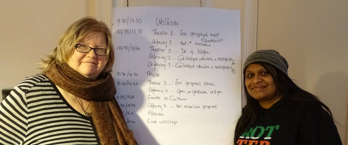 In april hebben bij UVV vier workshops over communicatie plaatsgevonden, met als onderwerp ‘Een gesprek met aandacht’.