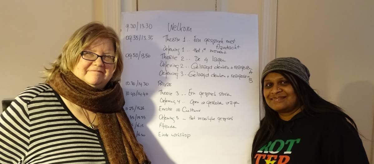 In april hebben bij UVV vier workshops over communicatie plaatsgevonden, met als onderwerp ‘Een gesprek met aandacht’.
